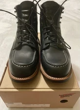 RED WING 2964 MEN BOOTS. 10D BLACK. V GOOD CONDITION. ORIGINAL BOX. FAC 1ST. RR