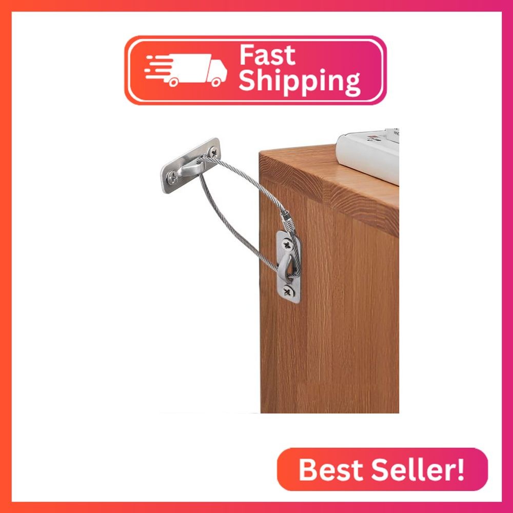 6 Pack Furniture Anchors Kit for Baby Proofing, Furniture Straps Use to Prevent 