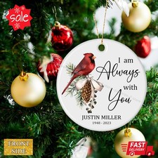 Memorial Christmas Ornament, Cardinal Memorial Ornament, Memorial Red Cardina...