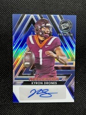 2024 Press Pass Premium Kyron Drones Autographs Prismatic Blue Reflector /20