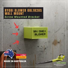 Ryobi Blower OBL1820S Wall Hanging Mount | Wall Mount Holder for Ryobi Leaf Blow