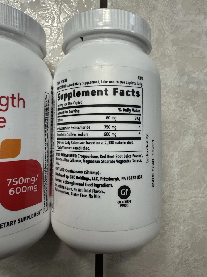 Глюкозамин хондроитин тройной силы GNC 750 мг/600 мг 120 каплет - Изображение 3 из 4