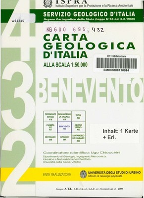 Carta Geologica d'Italia. No. 432. Benevento. 1:50.000 (1 Karte + 1 Erl.).