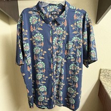 BILLABONG Men's Sundays Floral Short Sleeve Button Up Shirt Size 2XL