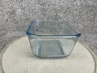 Vintage Fire-King Philbe Sapphire Blue Square Refrigerator Dish Anchor Hocking