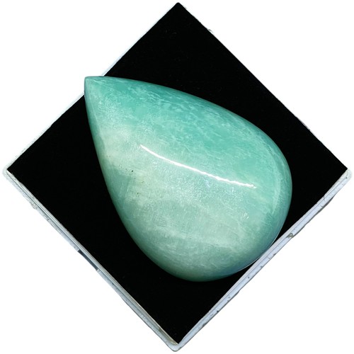 1050.2 Cts Natural Untreated Amazonite 84x57x33mm Huge Polished Oval Gemstone - Picture 6 of 10