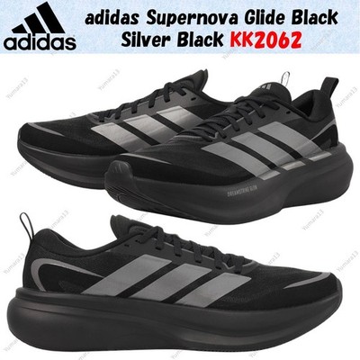 adidas Supernova Glide Black Silver Black KK2062 Men's Size