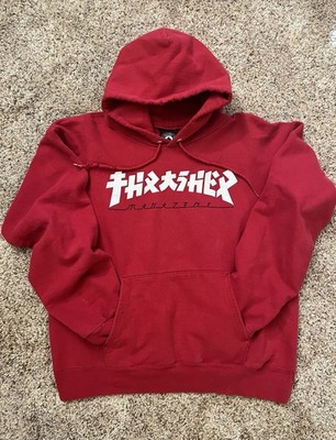 Thrasher Magazine Japanese Skate Vtg Godzilla Y2K Hoodie Sweatshirt Jacket -M