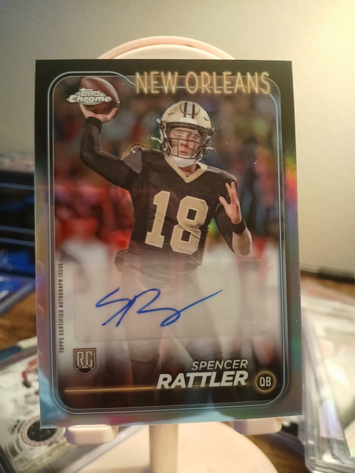 2024 Topps Chrome - Rookie Autographs Spencer Rattler #RA-SRA (AU, RC)