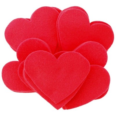 Playfully Ever After 5 inch Felt Hearts 12pc - Red 5 inches, red