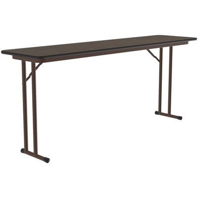 #ad Pemberly Row 3 4quot; High Pressure Folding Seminar Table with Off Set Leg Walnut $381.24