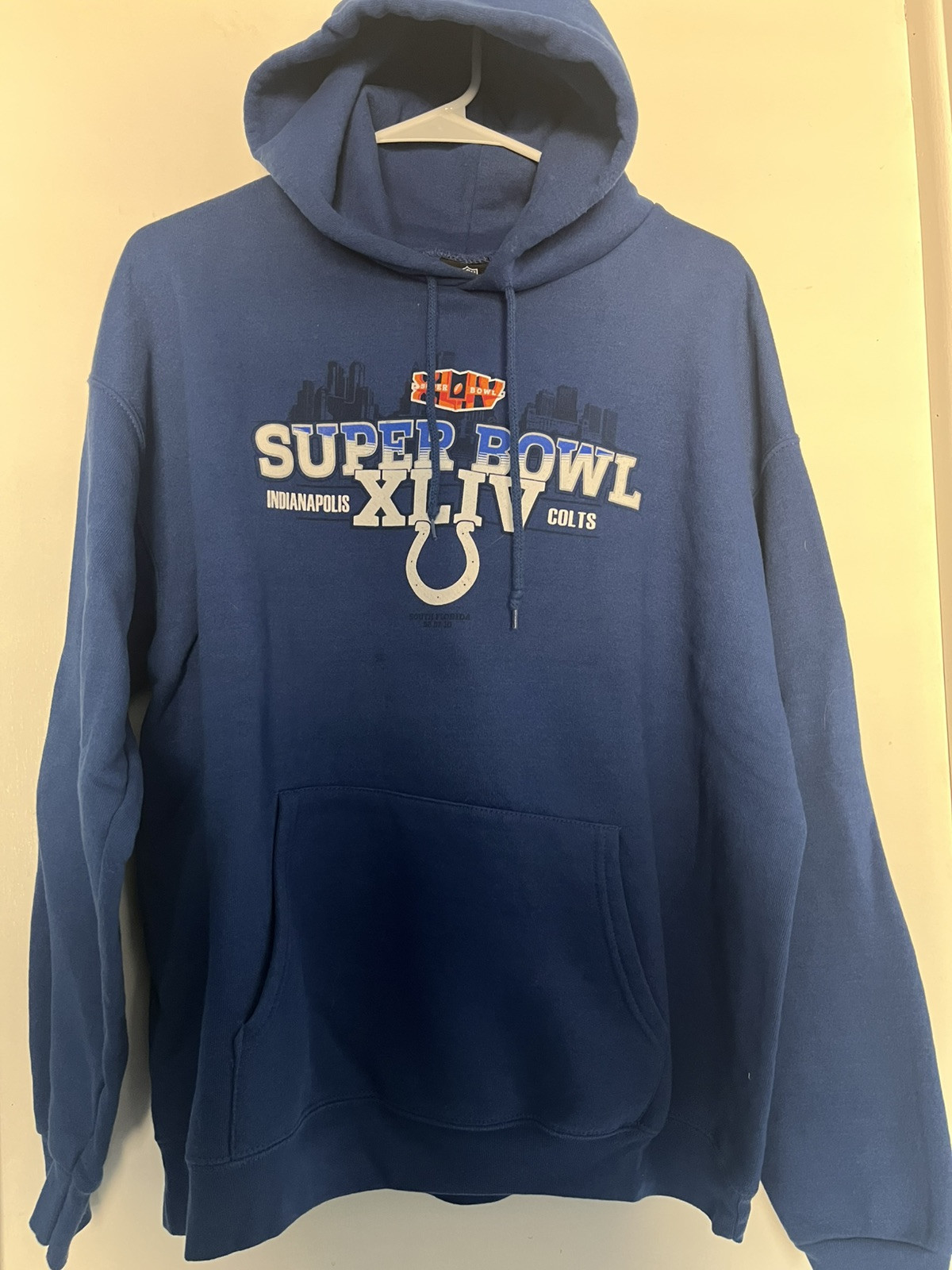 Vtg Reebok Indianapolis Colts Super Bowl XLI Hoodie Men's L