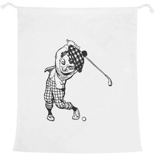 'Quirky Golfer' Laundry / Washing / Storage Bag (LB00043023)