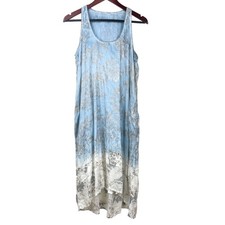 Womens Dress Sz M Cotton Ethereal Angel Natural Boho Earthy Fairy Floral Flowy