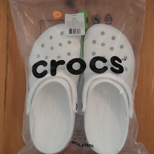 Crocs Classic Clog White Slip-On Unisex US M8/W10 EU 41-42 10001-100