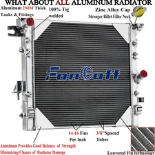 2Row Aluminum Radiator For 2007-2018 2012 Jeep Wrangler JK 3.6L 3.8L V6 CC2957