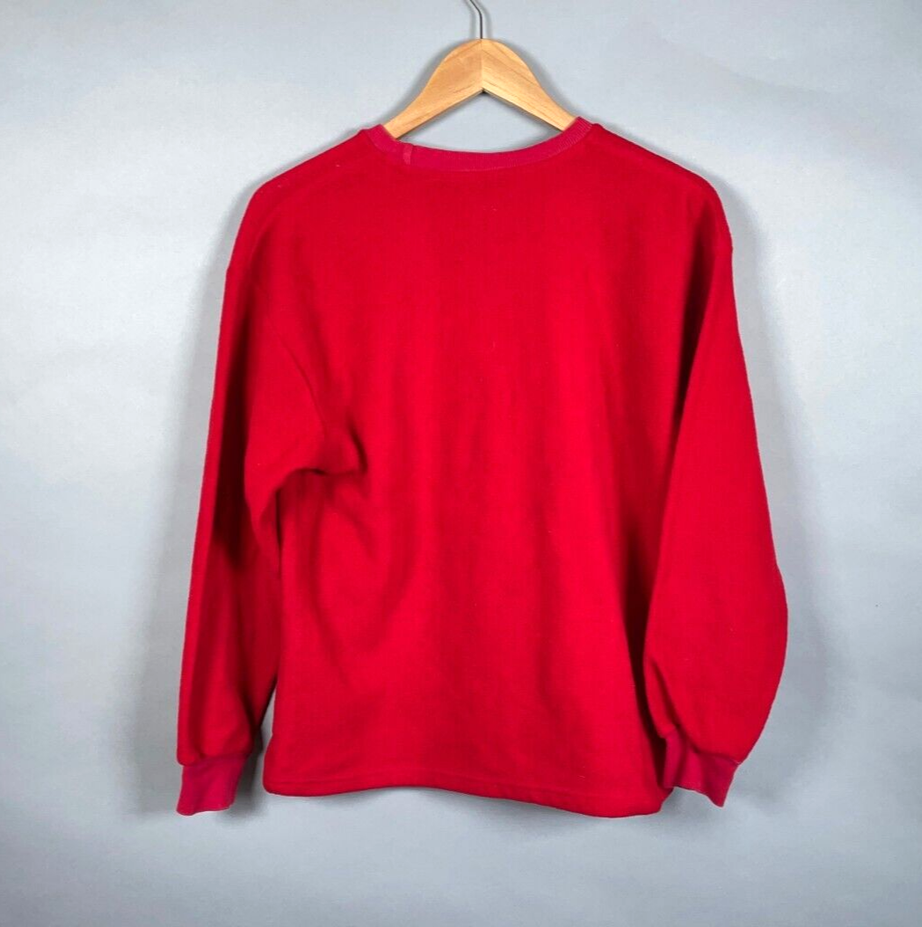 Polo Ralph Lauren Felpa Girocollo Pile Adulto Media Rosso Pony Ricamo