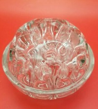Vintage Czechoslovakia Glass Art 19 Holes Design Flower Frog