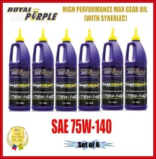 Royal Purple Max Gear Oil Synthetic 75W-140 1-Qt Bottle Set of 6 06301