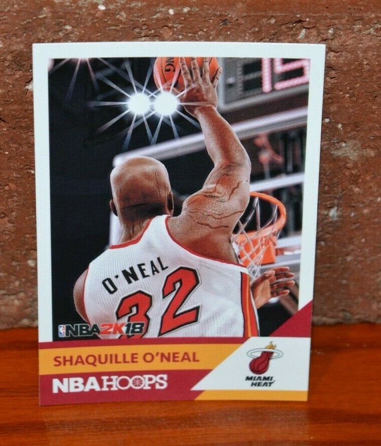 BASKETBALL CARD NBA HOOPS NBA 2K18 SHAQUILLE SHAQ O'NEAL MIAMI