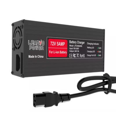 84V 5A Battery Charger for 20S 72V 5A Battery Charge Smart Charger Aluminum case
