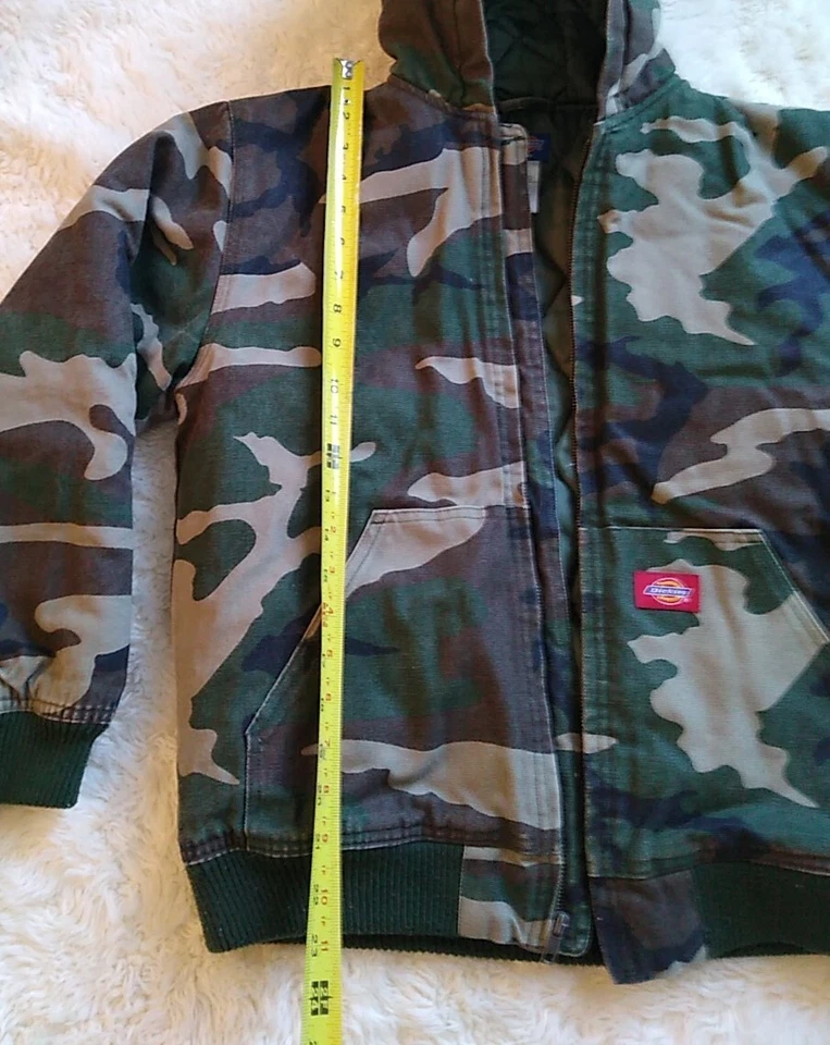 Chaqueta con Capucha DICKIES Talla M (12/14) Para Mujer Patrón Camuflaje Aislante! Foto 3 de 4
