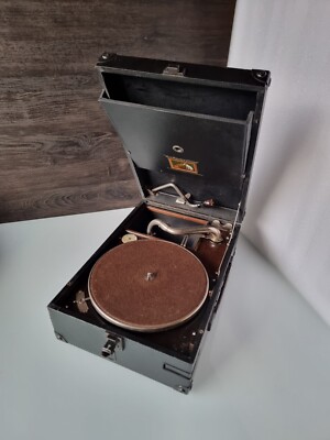 HMV 101 Grammophon, 30er Jahre, nur gewartet, toller Klang. SEE & HEAR IT PLAY!