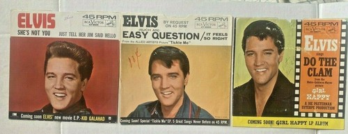 Elvis Presley 47-8500 47-8041 47-8585 Photo Sleeves RCA faults Lot of 3 - Picture 2 of 8