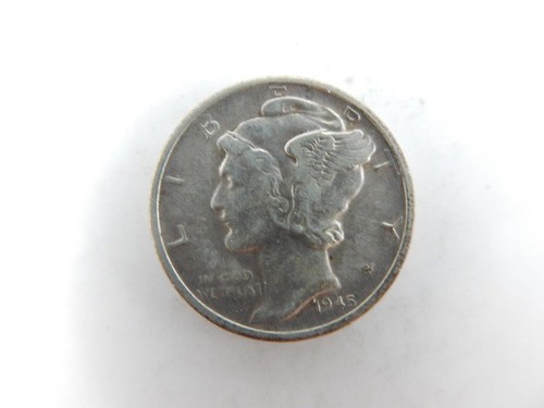 *1945 S SILVER MERCURY DIME, AU DETAILS #U76