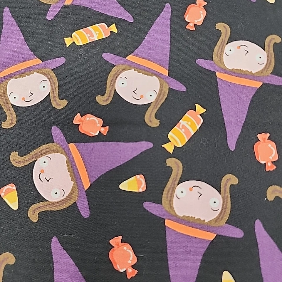 Matilda Cosmo Cricket Witch Fabric Cotton 1 7/8 yard - Image 3 of 4