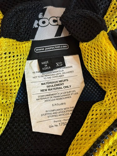 Joe Rocket Motorcycle Ballistic Jacket Armor Mens Size XS Yellow Black Mesh Zip - Picture 5 of 9