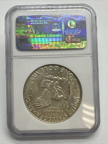 1974 S EISENHOWER SILVER DOLLAR MS 66 NGC BX4-10 - Picture 4 of 5