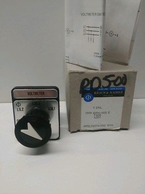 NEW IN BOX! KRAUS & NAIMER CR11 4-POSITION ROTARY SELECTOR SWITCH L94074/002-AMS