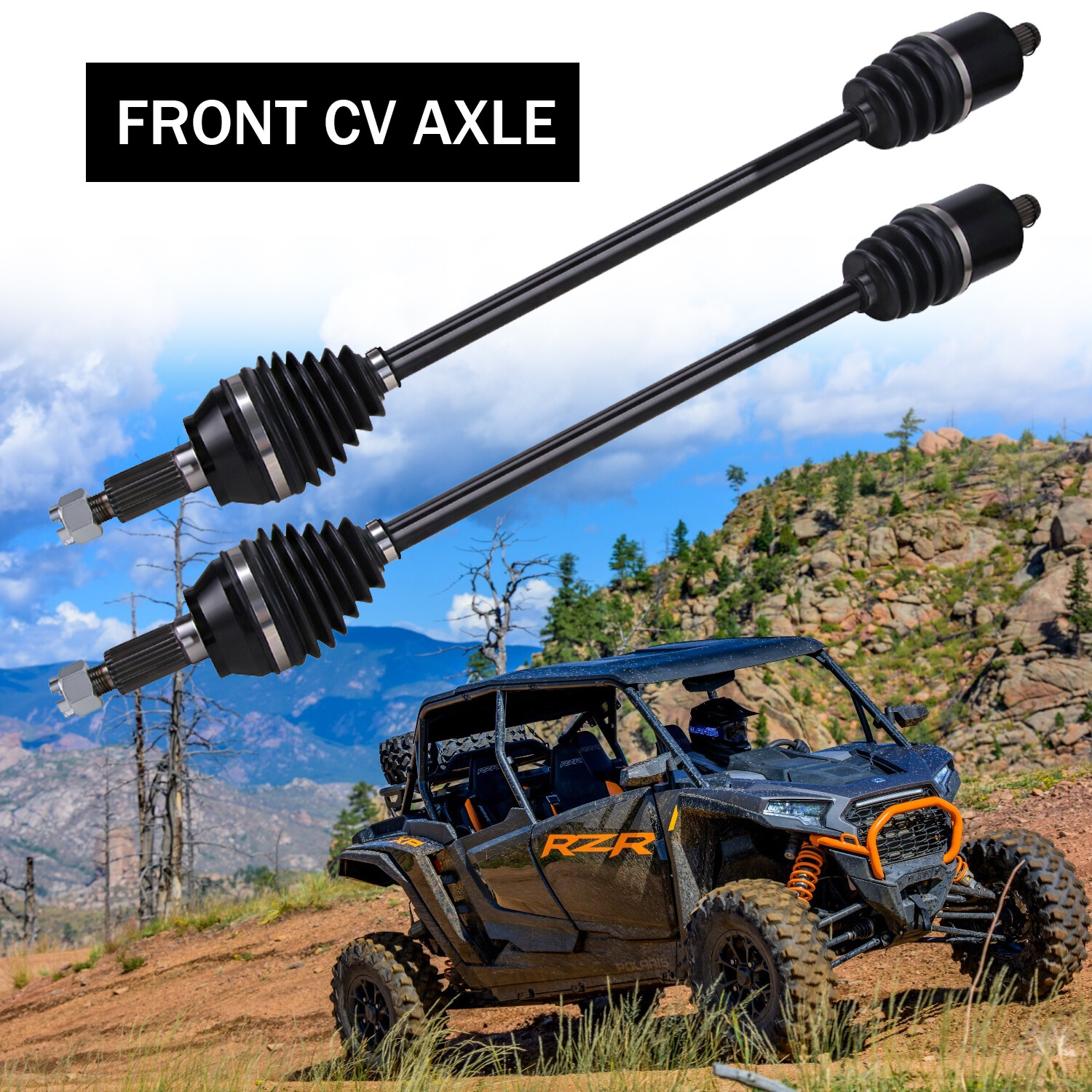 CV03 ④ Rear CV Axle Half Drive Shaft for Polaris RZR XP 1000 4 Sport