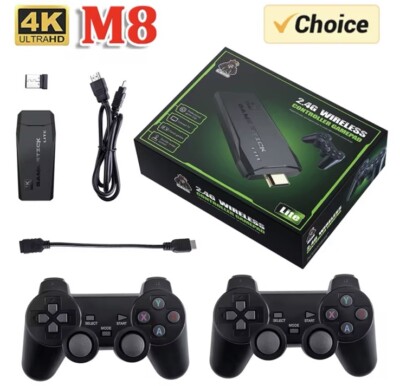 Video Game Console Retro 20000+ Games TV Stick 64G 4K HDMI 2Wireless Controllers