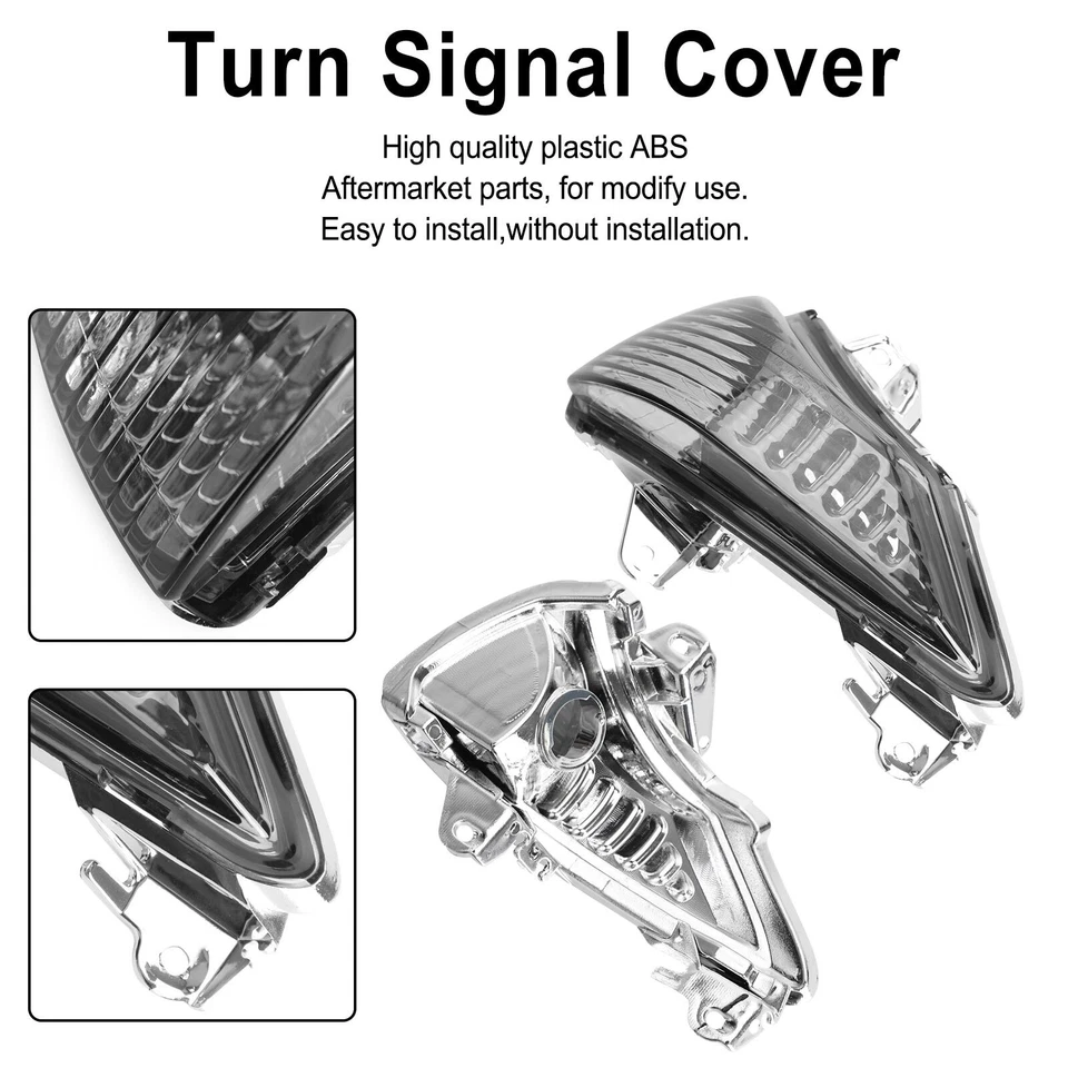 Front Turn Signals Cover For Kawasaki ER-6N EX650 Ninja 650 400R EX400 Smoke A - Изображение 2 из 4