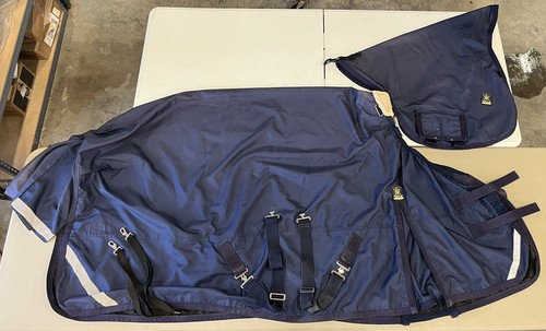 78” Turtle Neck Turnout Sheet with Neck Piece Turtleneck Horse - 第 1/4 張圖片