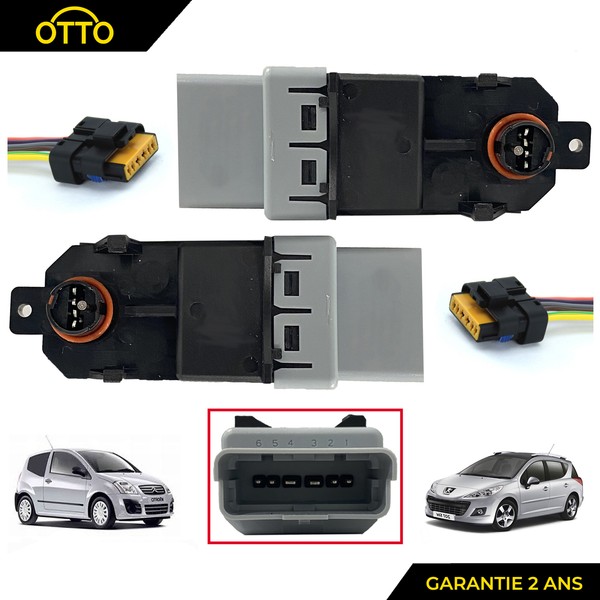 2 GehäUse Modul Komfort Temic Fensterheber Elektrisch + Stecker FüR C4 Picasso-image