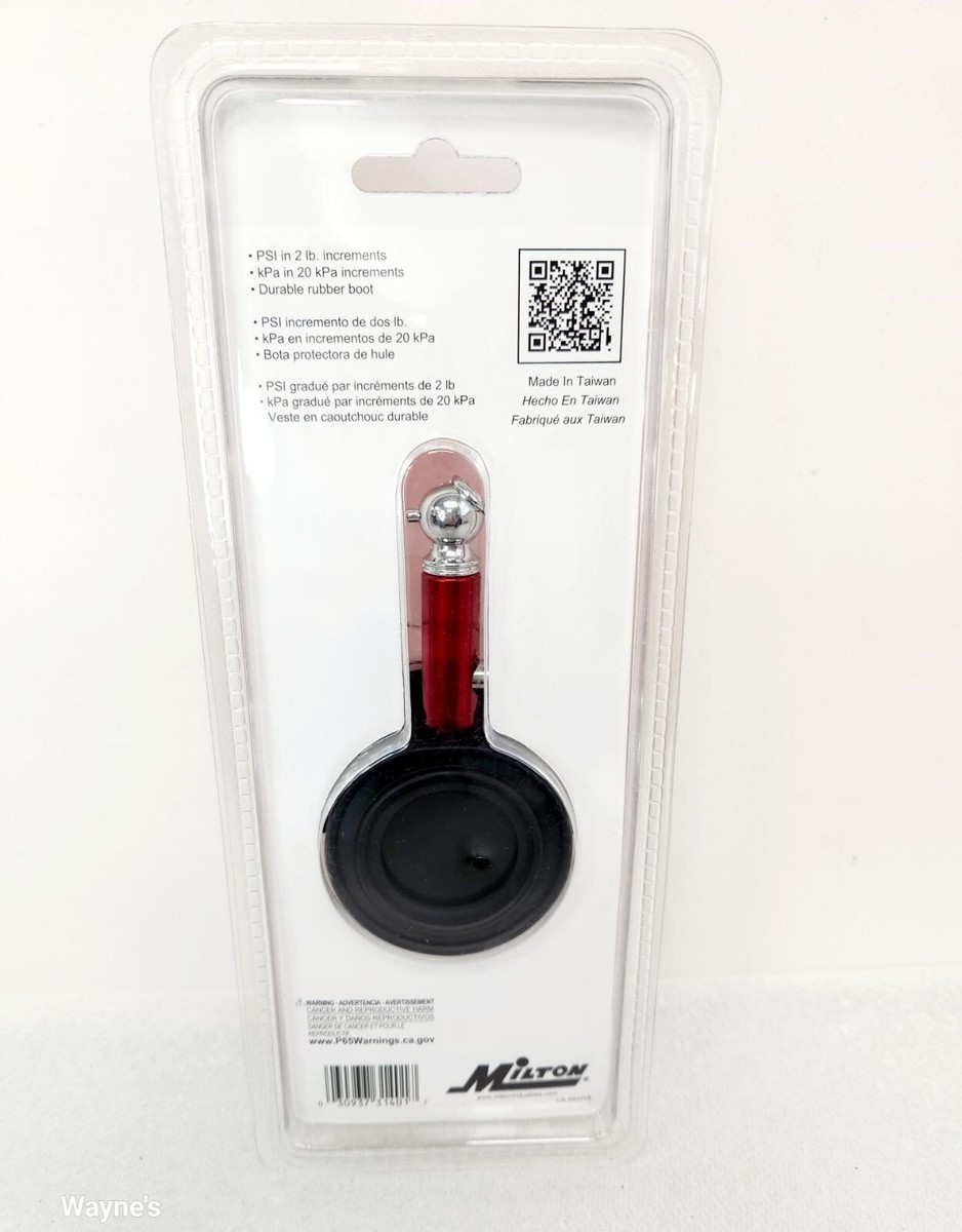 Milton S-932 0-60 PSI Tire Gauge With 45 Degree Chuck | CBM Tools