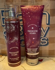 NEW PRISMATIC STARS 2PC SET Bath  Body Works Cream And Fragrance MIST