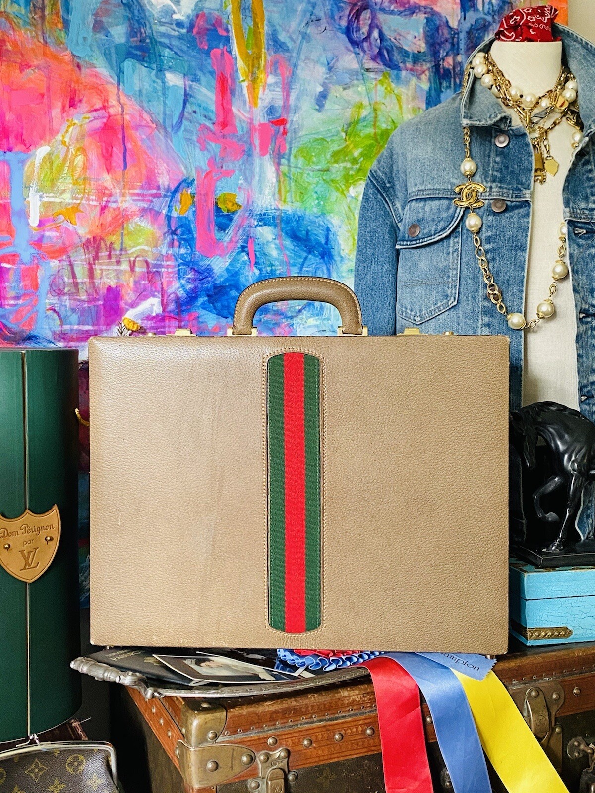 Rare Vintage GUCCI Briefcase Portfolio Designer Luxur… Gem