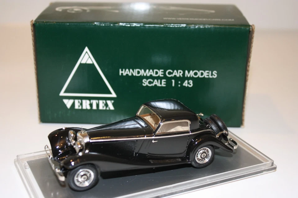 EMC 1935 MERCEDES 500K ROADSTER COUPE CARACCIOLA 1/43 Pivtorak Vertex Handmade - Image 4 of 4