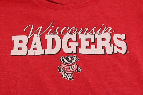 NEW Wisconsin Badgers Colosseum Red Scrunched Sweatshirt kids Youth Girls M 7-8 - Picture 5 of 9