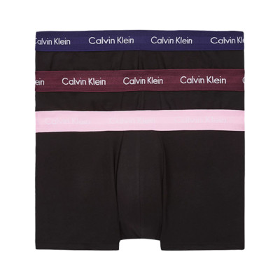 Calvin Klein 100% Authentic Herren Boxershorts Trunks - 3 Stück Burgund/Pink/Lila