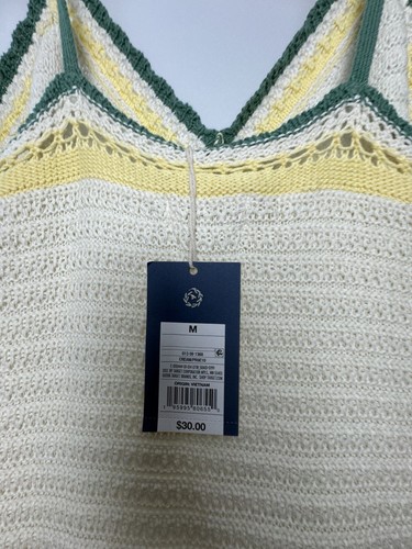 Neu mit Etikett Universal Thread Baumwoll Strickkleid beige bunt Größe M knielang - Bild 5 von 9