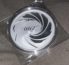 TUVALU $1 DOLLAR 2020 ( JAMES BOND 007 ) 1oz SILVER Coin ( Ag 999 / 1000 ) BU