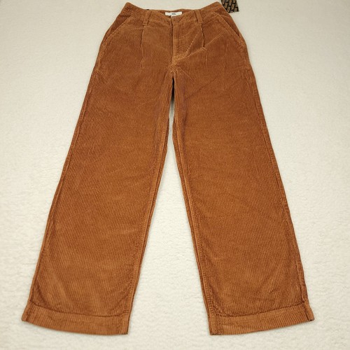 Vans Pants Womens 26 Burnt Orange Corduroy Marty Straight Leg High Waisted NWT - Picture 8 of 16