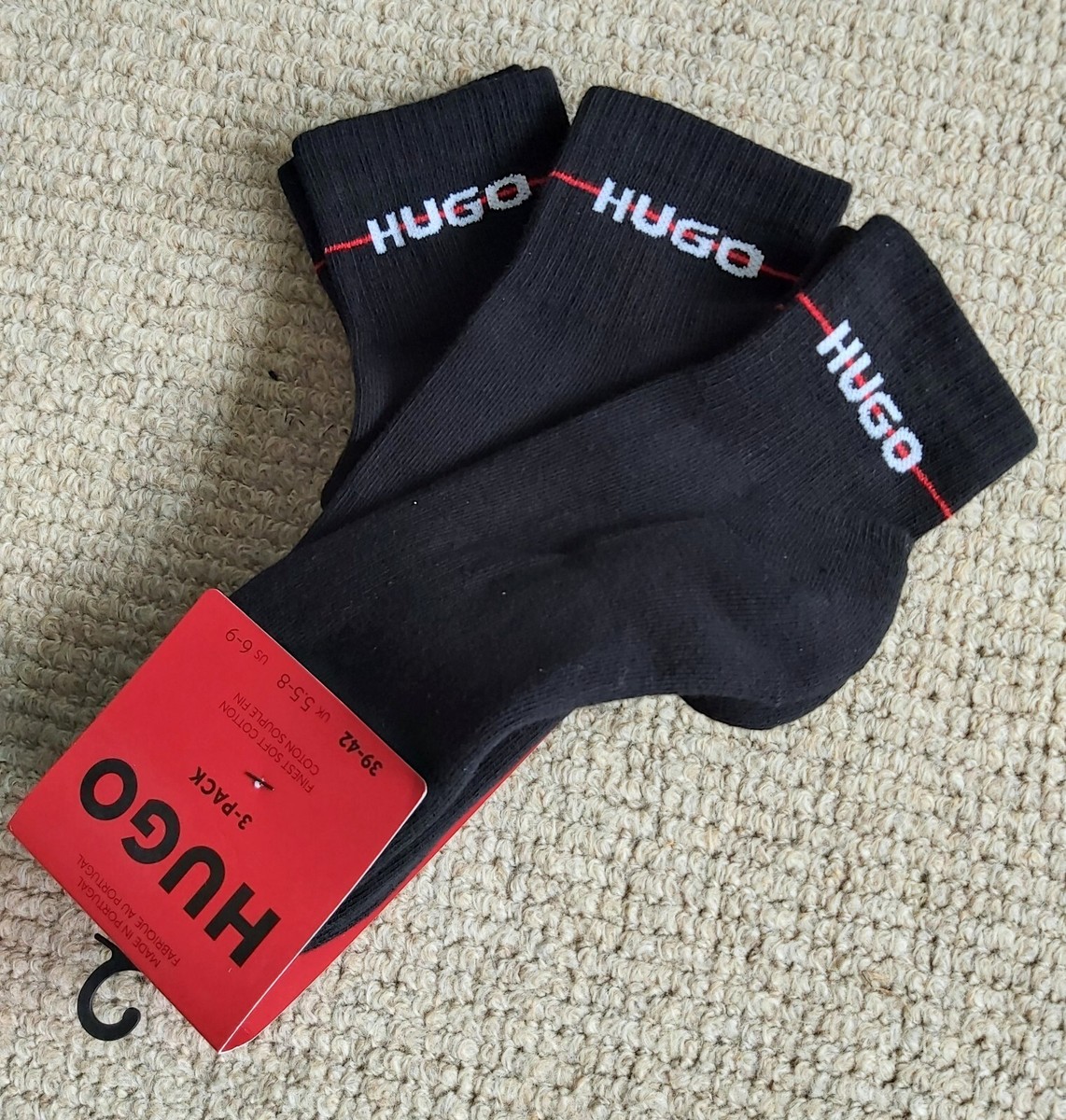 Pairs HUGO BOSS Short Ankle CUSHIONED Trainer SPORTS Socks
