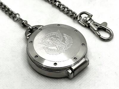 Rare! ZIPPO Limited Edition Chain Pocket Watch Black Dial