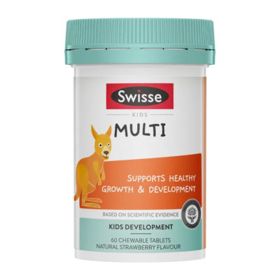 New Swisse Kids Multi 60 Chewable Tablets Children Multivitamins